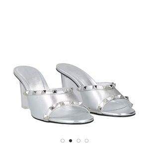 Valentino Garavani Silver Wedge Sandals